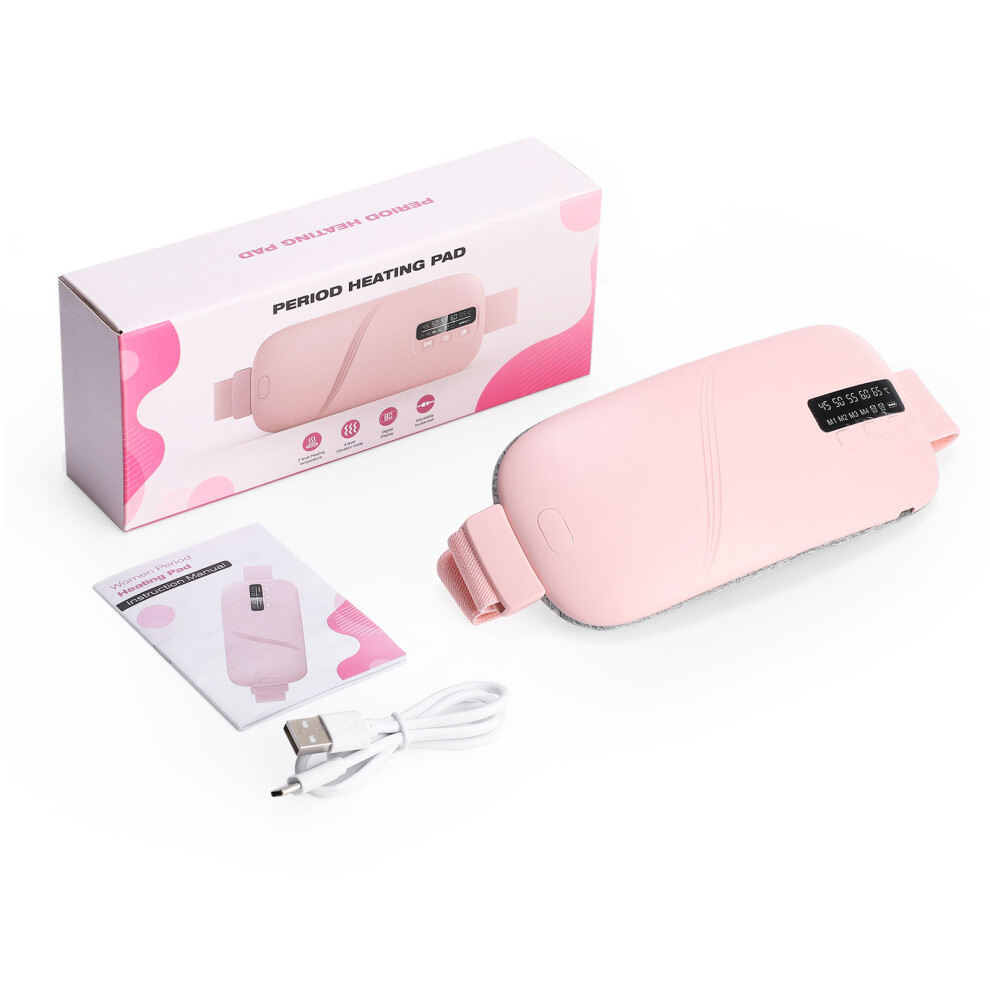 Stoyotu Pink (Pink) Waist Uterus Warming Belt Warm Temperature Adjustable Palace Treasure Heating Waist Protection Hot Compression Vibration Belt