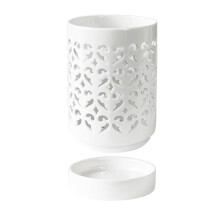 Vasi per Orchidee con Fori, Vaso per Orchidee nel Ceramica da 4 Pollici per il Rinvaso, Vaso per Fiori per Interni Ed Esterni, bianca Traspirante