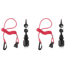 2X Ignition Key Safety Lanyard Lock Assembly for OMC BRP 1996 Johnson Evinrude 5005801 for Evinrude Johnson
