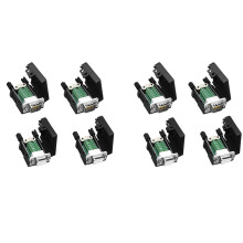 DB9 Lötfrei RS232 D-SUB Seriell Auf 9Pin Port Terminal Stecker Buchse Adapter Verbinder Ausbrechen Brett (4-Stecker+4-Buchse)