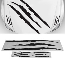 2pc Black PVC Car Body Sticker Universal