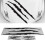 2pc Black PVC Car Body Sticker Universal 1