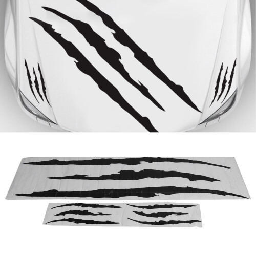 2pc Black PVC Car Body Sticker Universal