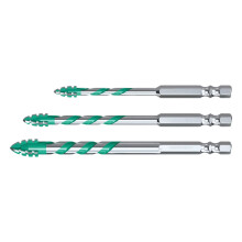 Industrial Grade 4 Channel Serrated Drill Bit Tool-3pcs 6 8 10