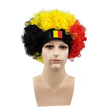 Comfortable Elastic Football Game Party Hat Flag Colored Fan-12