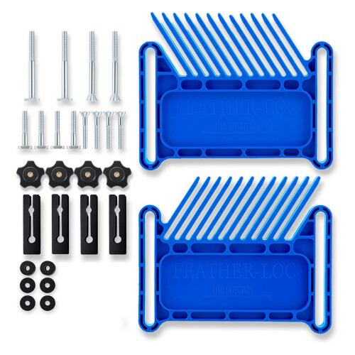Upgraded Featherboard Safety Device Stackable Feather Board Fits Most Standard , T-Slots, T-Rails  Table Saws,