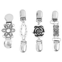 4 StüCk Vintage Pullover Schal Clips Retro Strickjacke Kragen Clips Hemd Brosche Clips für Frauen MäDchen Tragen
