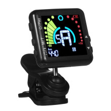Guitar Tuner Rechargeable, Clip Tuner with LCD Color Display with Guitar, Ukulele, Violin and Chromatic Tuning Modes