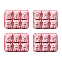Einzigartiges 6er-Set aus Rindereisformen für-Rosa 4er-Pack
