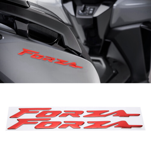 Pair Red 3D Badge Stickers Honda FORZA