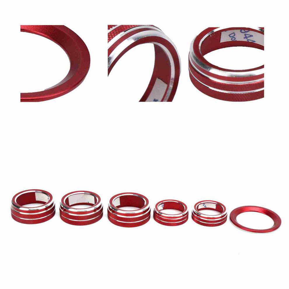 Honda Accord Audio Knob Rings 2018-2020 Red 7055741618512