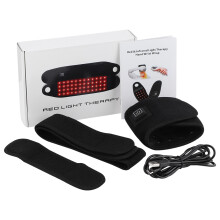 (Black) Red Light Therapy Wrist Brace Belt USB Charging Infrared Wrist Protect Support Strap Wristband for Injury Tendonitis Pain Relief
