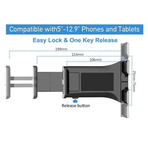 Wall Mount Bracket Desktop Folding Tablet Bracket Adjustable Tablet Wall Mount Bracket Foldable Bracket for  Black