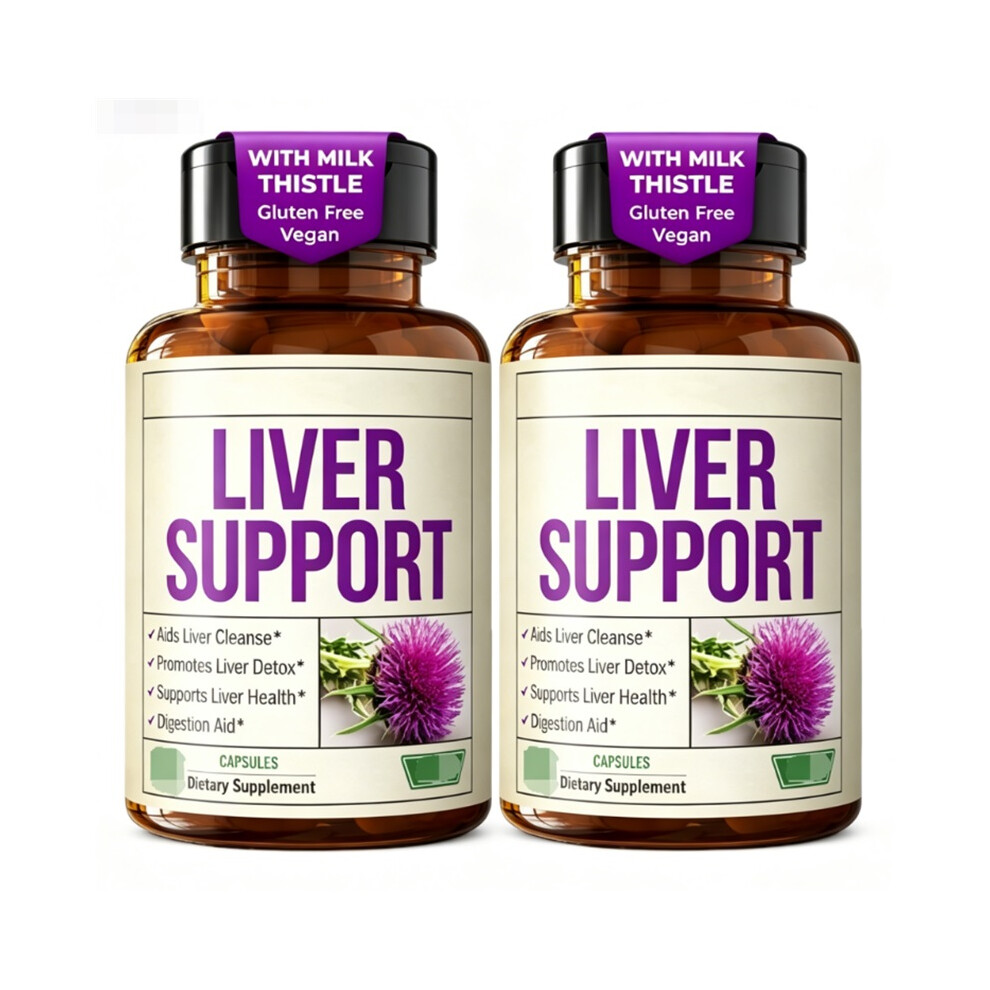 (90 Capsules (2 Pack)) Liver Cleanse Detox & Repair with Milk Thistle Extract, Dandelion Root, Artichoke & Zinc