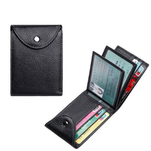 RFID-blockierendes multifunktionales Kartenetui Black