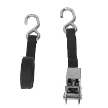 25mm Heavy Duty Ratchet Straps Black 800kg