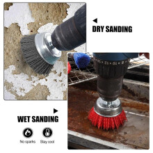 9 Pack Nylon Filament Abrasive Brush Set Abrasive Nylon Brushes with 1/4 Inch Hex Shank for Rust Removal and Cleaning
