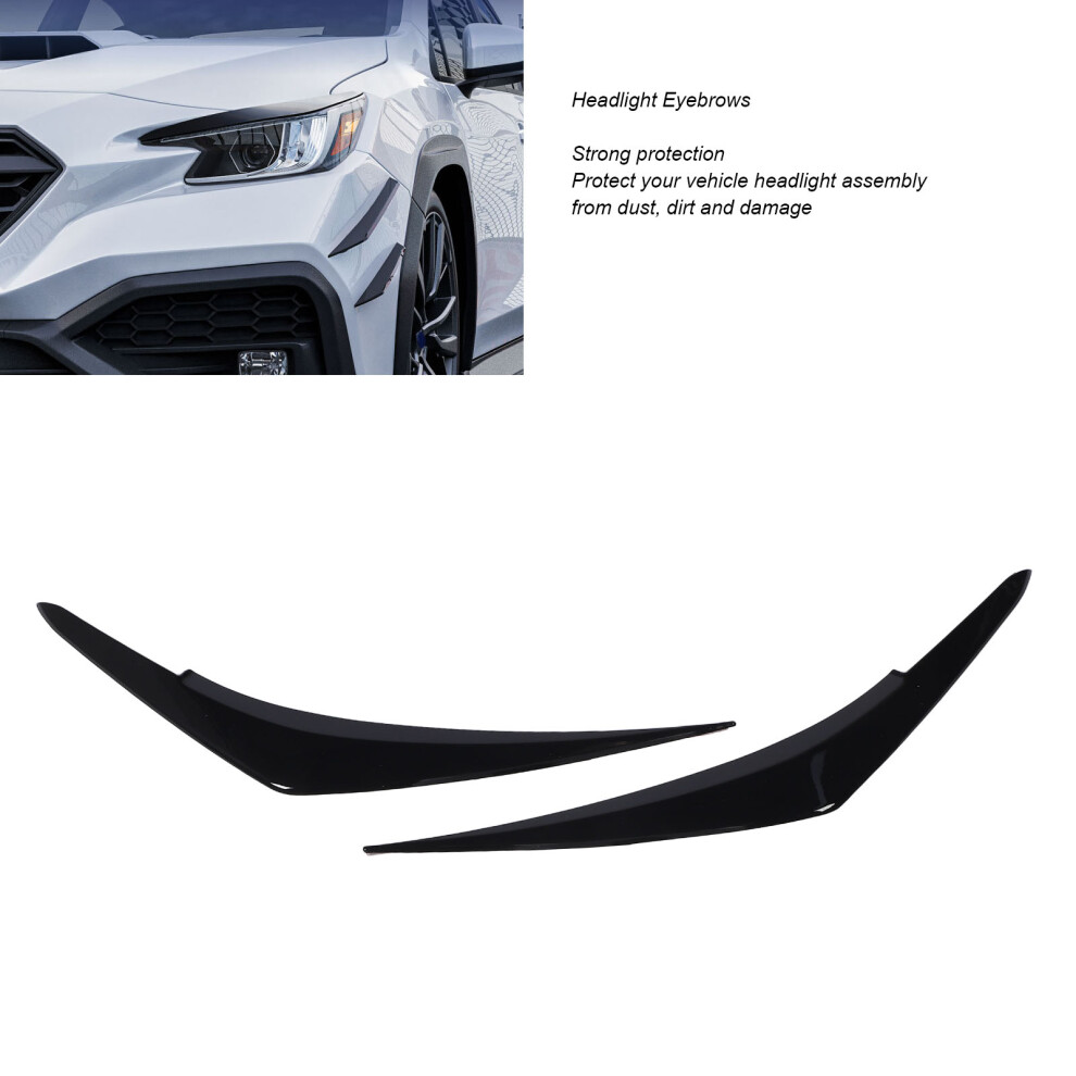 2Pcs Front Lamp Eyelid For Wrx Sti Vb 2022+ Black 7055741669415