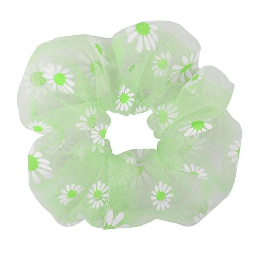 Soft Elastic Daisy Scrunchies Gauze Hair