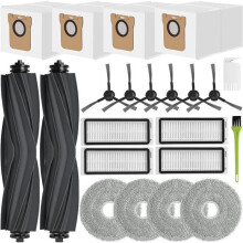 Kit d'accessoires de rechange pour aspirateur robot L20 Ultra avec 2 brosses principales, ensemble complet de pièces détachées.