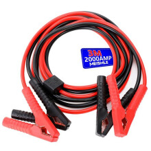 Câbles de démarrage pour voiture 2000A avec pinces de batterie, câbles de démarrage robustes pour véhicules essence et diesel