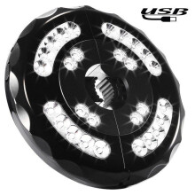Lampe de parasol à 28 LED, 3 modes, rechargeable par USB, éclairage d'appoint extérieur pour camping, jardin, piscine et terrasse
