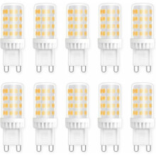 Lampadine LED G9 da 5W, 450LM, bianco neutro 4000K, AC 220V, equivalenti a lampade alogene da 40W e 50W, attacco standard, confezione da 10