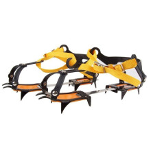 Crampons de snowboard à 10 dents en acier inoxydable avec chaîne pour le ski, la randonnée sur glace et l'escalade en extérieur
