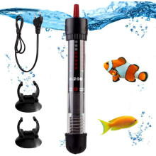 Riscaldatore regolabile per acquario con termostato e 2 ventose, per vasche e acquari, 60 litri, 50 W.