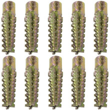 10 chevilles d'expansion métalliques M6 x 32 mm pour la fixation sur béton, béton cellulaire et plaques de plâtre
