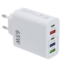 Chargeur rapide USB-C 65 W, adaptateur mural multi-USB à 5 ports, charge rapide QC3.0 pour téléphones et tablettes