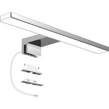 Lampe LED pour miroir de salle de bain 6W 230V 600lm IP44 étanche, pince de fixation 30cm, blanc neutre 4000K, 300mm