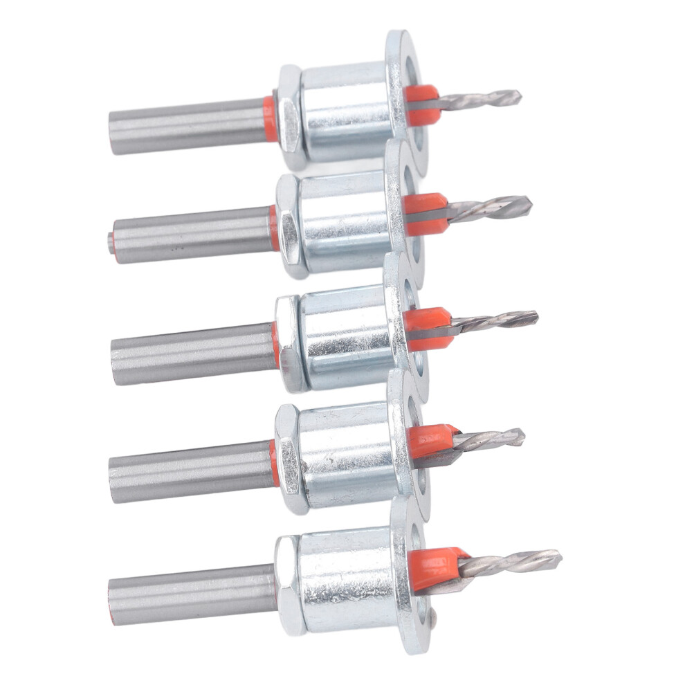 Hard Alloy Steel Countersink Drill Set 5Pc