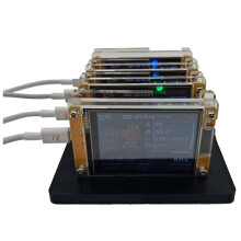 4x 960H/S Geüpgrade NMMiner NerdMiner + 4 Sleuven, Standaard, 2,8 Inch Slim Display, Bitcoin Crypto Solo Loterij Miner