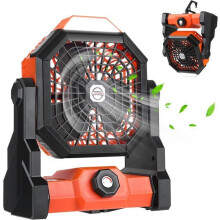 7800mAh Campingventilator mit LED-Laterne, USB-wiederaufladbarer tragbarer Tischventilator für Büro und Zelt