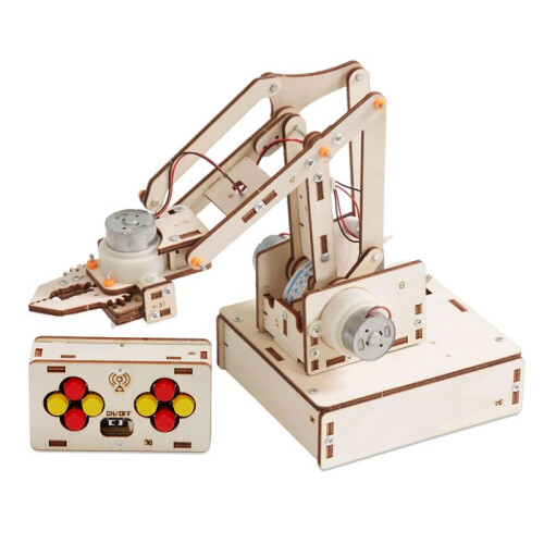 DIY Wireless Remote Control Mechanical Arm Model Kit for Kids Physics Experimental Tool Kit Children Learning DIY Kit