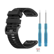 (black, 26mm quick release) Compatible with Garmin Fenix 6, 5, 7s, 7, 7X Pro, and 8. 47mm Silicone Quick-Release Watch Band with Dotted Texture