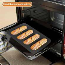Carbon Steel Hot Dog Mold Toast  Cake Household Baking Non-Stick Easy Fall Off Sandwich Baking Tray