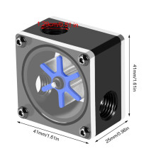 G1/4 Thread 6 Impeller Flow Meter PC