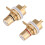 Gold Plated Copper RCA Female Panel Socket 2pcs 1
