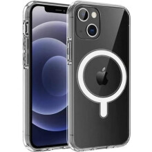 Transparant zacht siliconen hoesje voor iPhone 14 (6,1 inch), ultradun, compatibel met MagSafe draadloos opladen.