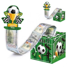 (2) Soccer Money Pulling Tissue Box, Party Decoration Props, Exciting Soccer Sports Atmosphere Arrangement, Paper Money Pulling Gift Box