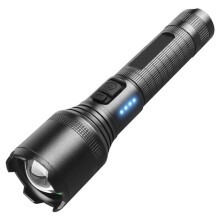 USB oplaadbare superheldere LED-zaklamp met 5000 lumen, draagbare lantaarn, 5 standen en zoomfunctie.