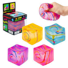 (red) Stress Relief Toys Iridescent Ice Cube Malt Candy Squishy Slow Rising Fidget Toy Creative Decompression Gift for Kids