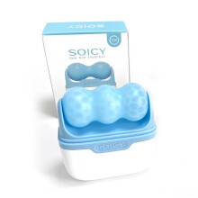 (pink) S50 Dual Roller Face Ice Roller Handheld Home Beauty Device Mini Twin Ice Ball Massager Soothing Depuffing Refreshing