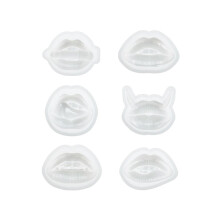 6-teiliges Set 3D-Lippen-Epoxid-Silikonformen für Harzguss, Bastelarbeiten, DIY-Schlüsselanhänger, A