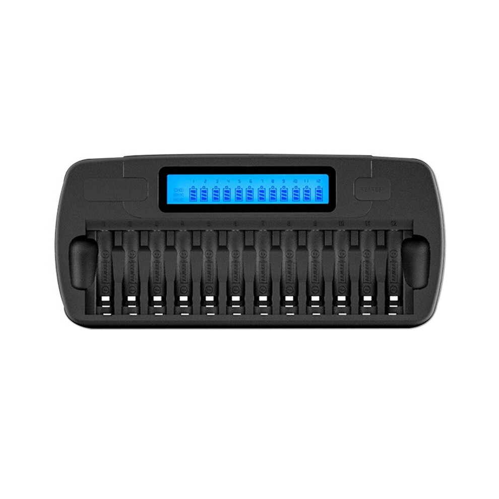 12 Slots 1.2V Ni-Mh Ni-Cd Aa Aaa Rechargeable Battery Charger Lcd Display Fast Charger For 9V 3.7V Battery 6033833501233