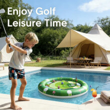 PVC Inflatable Golf Game Toy Summer Pool Water Kids Outdoor Play Fun Playground Water Golf Set Family Sports Toy