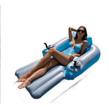 (166*110cm) Inflatable Dual Electric Lounge Chair, Water Motor Boat Floating Rack, Pool Thruster, Adult Floating Boat, Portable Water Sports Gear
