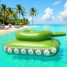 (M) PVC Inflatable Water Spray Tank, Foldable Floating Mat, Interactive Water Toy, Portable Outdoor Play Equipment